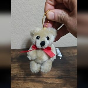 1980s Rare Discontinued Vintage Mary Meyer Mini Plush Mohair Beige Teddy Bear